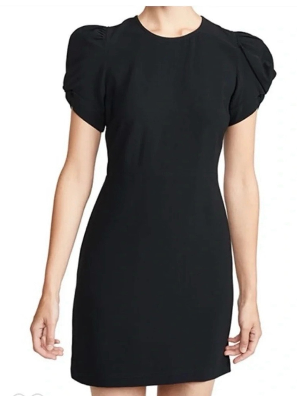 A.L.C Brinley Black Puff Sleeve Sheath Mini Dress Sz 10 LBD